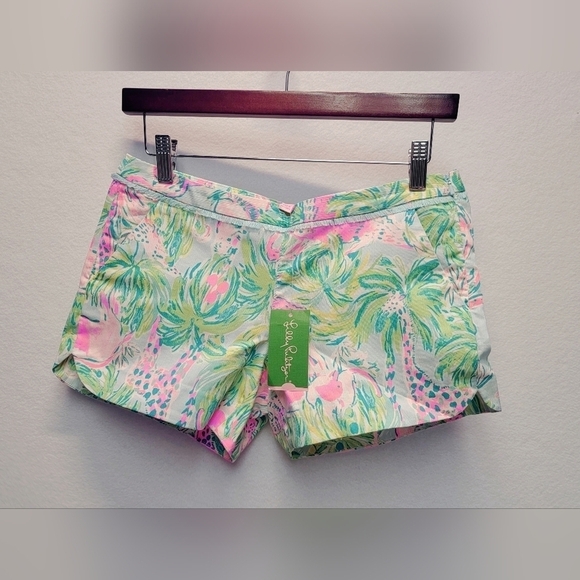 Lilly Pulitzer Adie Short Seasalt Blue on Paradise Women's Size 0 - Picture 10 of 10